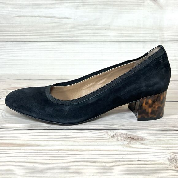 Vionic Natalie Pump Womens 8.5 Black Suede Tortoise Block Heel Casual Dress Shoe - Picture 15 of 16